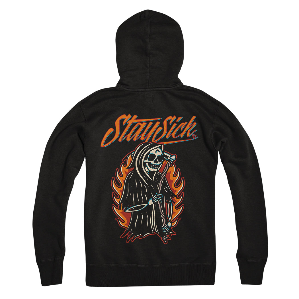 Reaper On Fire Black Pullover