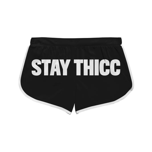 Stay Thicc Black/White Booty Shorts